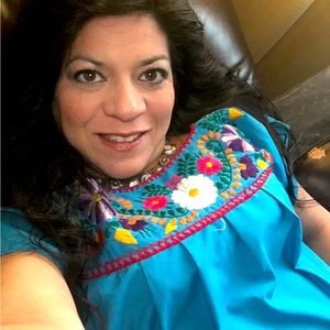 Mexican Blouse Handmade Size L